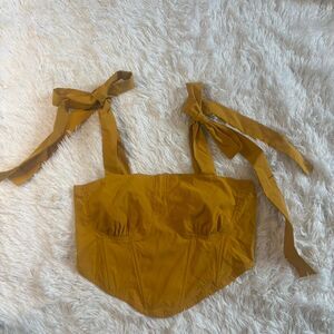 Other-stories Women's Yellow and Gold Corset